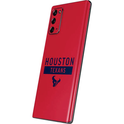 NFL Houston Texans Red Performance Series Galaxy Note20 5G Skin